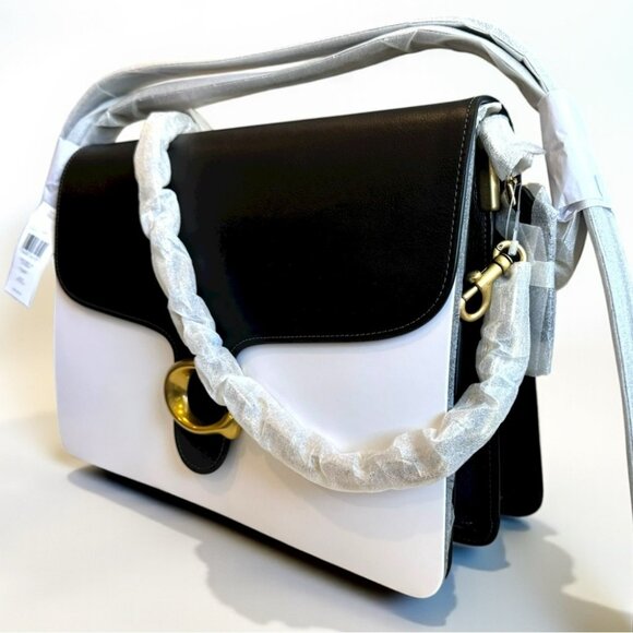 Large Coach 35 Tabby Chain Black Leather With Gold Hardware - Picture 8 of 16